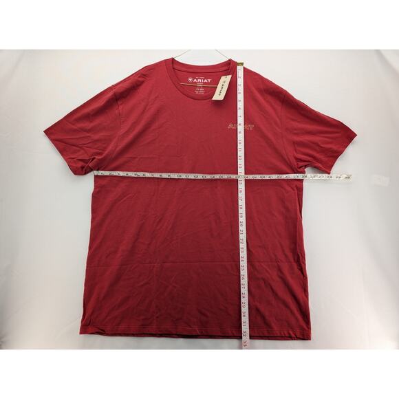 New Men's Ariat Patriot Buffalo Coin T-Shirt in Brick Red size XXL - Picture 8 of 8